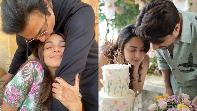 Kiara Advani shared adorable pics with her father and soon-to-be dad Sidhath Malhotra on Father's Day.