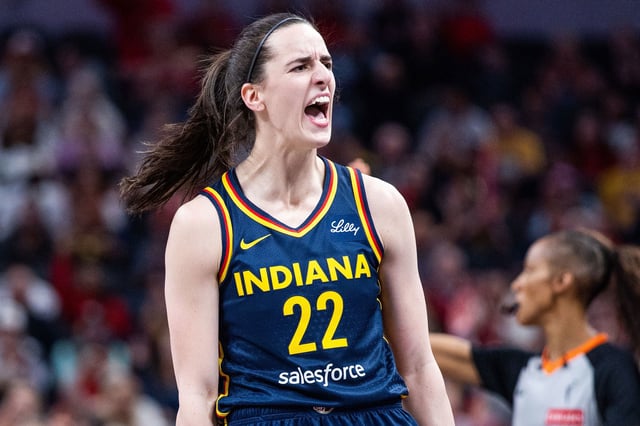 Caitlin Clark put up 32 points, eight rebounds and nine assists against the New York Liberty on Saturday.