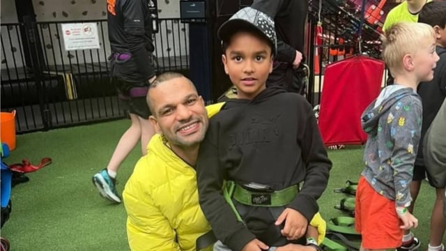 Former India cricketer Shikhar Dhawan with his son Zoraver | Image: Instagram/@shikhardofficial