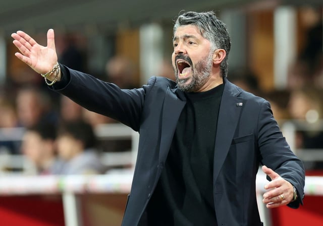 Gennaro Gattuso, alors entraîneur de Marseille, lors d'un match à Brest, le 18 février 2024