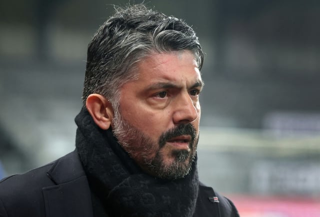 Le nouveau sélectionneur de l'Italie Gennaro Gattuso, alors aux commandes de l'OM le 18 février 2024 à Brest