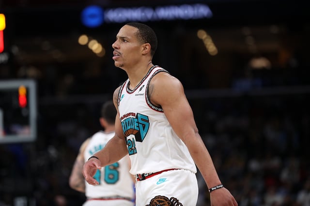 MEMPHIS, TENNESSEE - APRIL 24: Desmond Bane #22 of the Memphis Grizzlies looks on against the Oklahoma City Thunder during Game Three of the Western Conference First Round NBA Playoffs at FedExForum on April 24, 2025 in Memphis, Tennessee.
