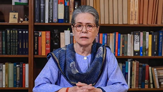 Senior Congress leader and former Congress president Sonia Gandhi.