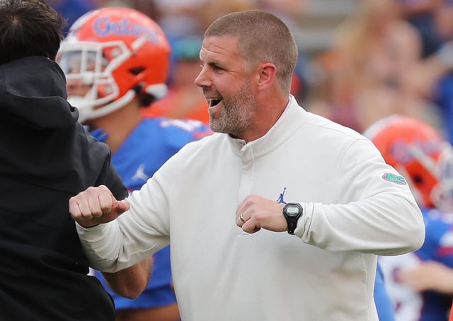 Billy Napier and the Gators will open fall camp Wednesday coming off consecutive losing seasons. (Stephen M. Dowell/Orlando Sentinel)
