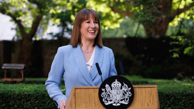Rachel Reeves speaking at a recent business reception. Image: Number 10 / Flickr