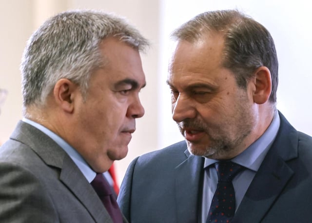 Santos Cerdán y José Luis Ábalos, en una imagen de archivo.