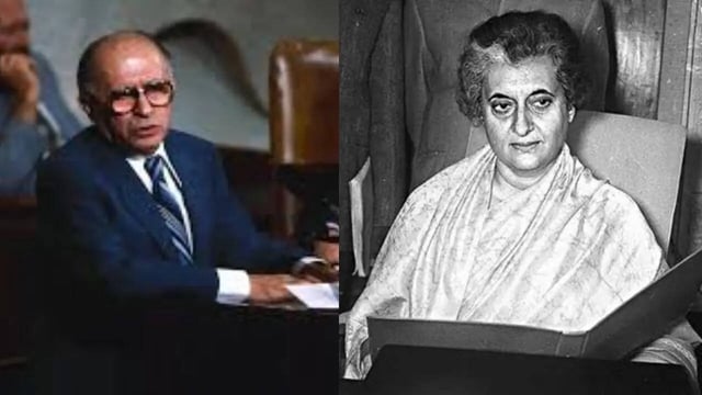 Israel PM Menachem Begin and India's Indira Gandhi