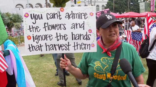 Daniela Palma-Saracho speaks to CNN in Los Angeles on Saturday.