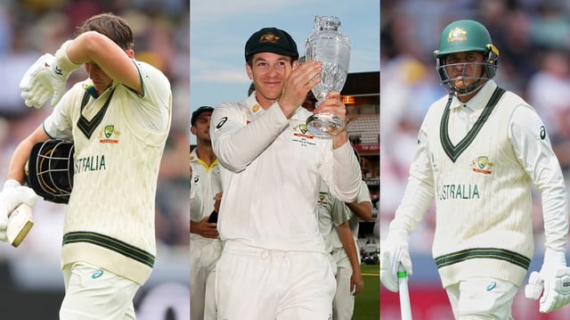 Usman Khawaja, Tim Paine, Marnus Labuschagne | Image:  ANI, AP