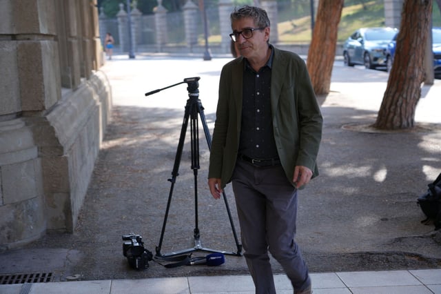 El secretario de Estado de Cultural y miembro del patronato del MNAC, Jordi Martí, llegando a la reunión de este lunes