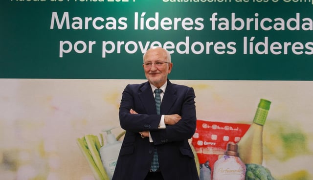 Juan Roig, durante la presentación de los resultados de 2024 de Mercadona.
