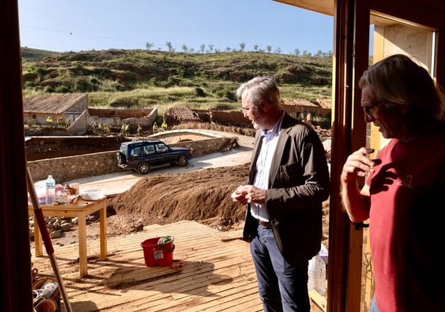 Azcón ha visitado esta mañana los municipios más afectados por la tromba de agua y granizo del pasado viernes 13 de junio