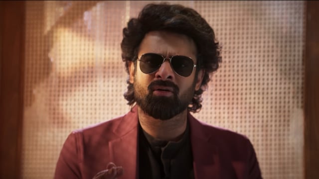Prabhas in a still from Maruthi's horror-comedy film The Raja Saab. 