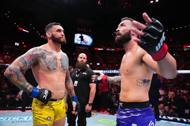 Paul Craig (right) admitted to using a "illegal move" with resulted in his fight against Rodolfo Bellato (left) ending in a non contest.