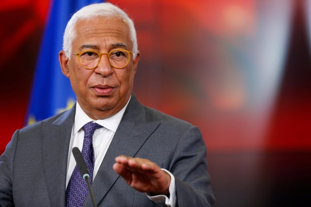 European Council President Antonio Costa attends a press conference, in Skopje, North Macedonia, May 15, 2025. REUTERS/Ognen Teofilovski/ File Photo
