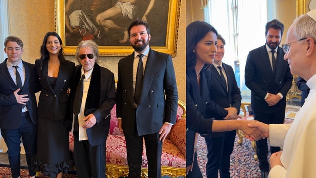 Al Pacino (The Godfather) and producer Manasvi Mamgai of 32RED Entertainment met with Pope Leo XIV in Vatican City. ​