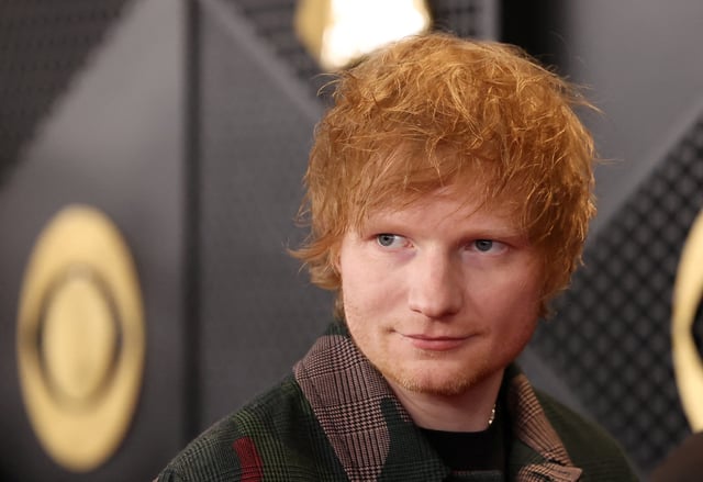 Ed Sheeran poses on the red carpet as he attends the 66th Annual Grammy Awards in Los Angeles, California, U.S., February 4, 2024. REUTERS/Mario Anzuoni/File Photo
