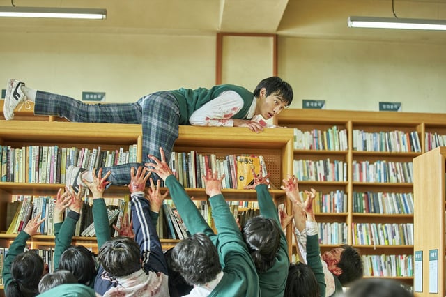 A high-school in South Korean becomes ground zero for a zombie attack in the Netflix TV series “All of Us Are Dead.”