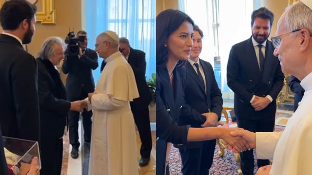 Al Pacino, Manasvi Mamgai Meet The Pope, Get His Blessing Before Captivated Starts Filming In Rome - See Pics