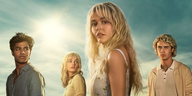 Shubham Maheshwari, Esther McGregor, Emily Alyn Lind, and Joseph Zada in 'We Were Liars'.