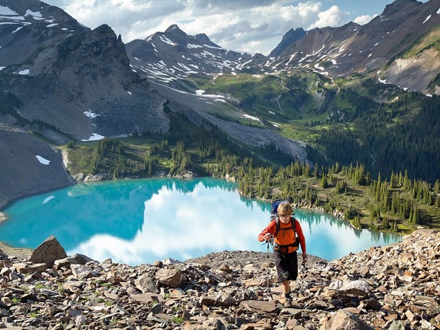 Hiking in Yoho National Park outside of Golden, B.C.