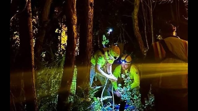 A man was rescued after falling from a cliff while trying to get a closer look at a volcano, officials in Hawaii said.