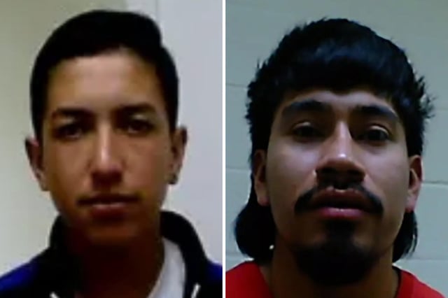Authorities have confirmed the capture of Joel Enrique Sandoval-Lopez (R) and Joan Sebastian Castaneda-Lozada (L)