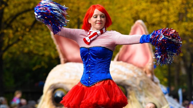 A cheerleader representing Metro Bank at the lord mayor’s show in London in 2018, months before the lender was thrown into crisis following an accounting blunder
