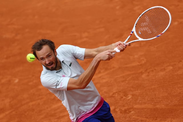 Tennis - French Open - Roland Garros, Paris, France - May 27, 2025, Russia's Daniil Medvedev in action during his first-round match against Britain's Cameron Norrie REUTERS/Lisi Niesner/File Photo