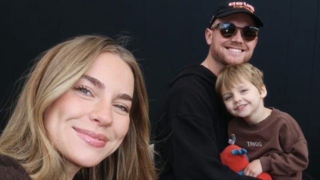 Emilie Kiser, a 23-year-old American social media personality and well-known TikTok influencer, with her husband and late son Trigg.