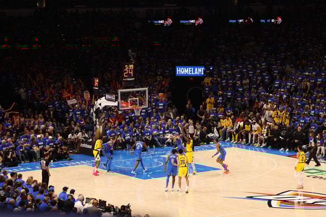 Pascal Siakam #43 of the Indiana Pacers attempts a free throw against the Oklahoma City Thunder during the third quarter in Game Two of the 2025 NBA Finals at Paycom Center on June 08, 2025 in Oklahoma City, Oklahoma.