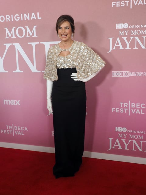 Mariska Hargitay attends the "My Mom Jayne: A Film By Mariska Hargitay" premiere during the 2025 Tribeca Festival.