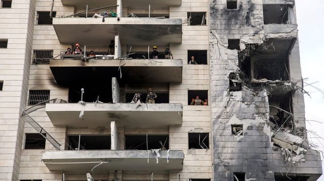 Un immeuble de Petah Tikva. Quatre personnes sont mortes dans l’explosion.
