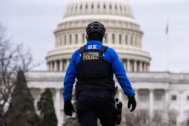Shootings of lawmakers in Minnesota have unnerved members of Congress, especially as some of their names appeared on lists connected to the alleged killer. Above, a Capitol Police officer is seen in Upper Senate Park in February.
