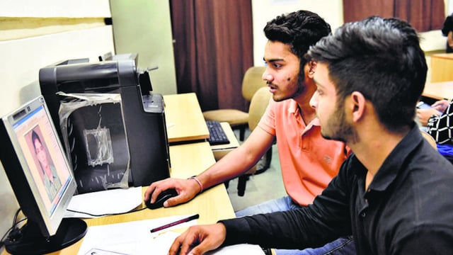 In the first phase of admissions, aspirants seeking admissions to colleges under DU will have to register for counselling under the Common University Entrance Test (CUET) through the CSAS portal. (Representative photo/HT Archive)