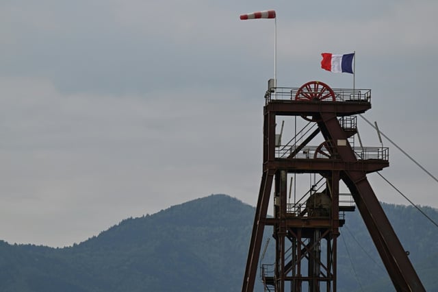 Sur le site de confinement de déchets de Stocamine, le 6 mai 2022 à Wittelsheim