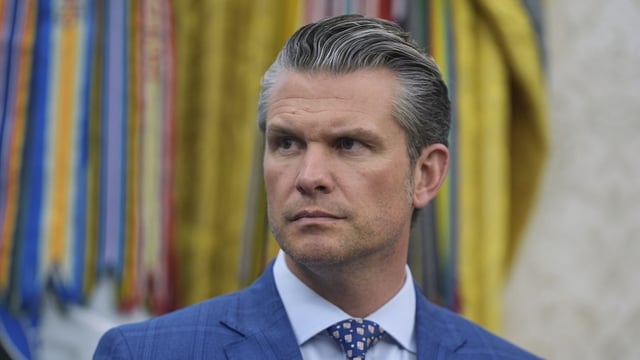 Defense Secretary Pete Hegseth said that the US is postured defensively in the conflict zone in pursuit of a peace deal.