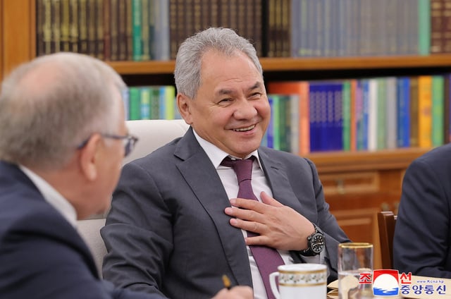 Russia's Secretary of the Security Council Sergei Shoigu meets North Korean leader Kim Jong Un (not pictured) in Pyongyang, North Korea, June 4, 2025, in this picture released by the Korean Central News Agency. KCNA via REUTERS/File Photo