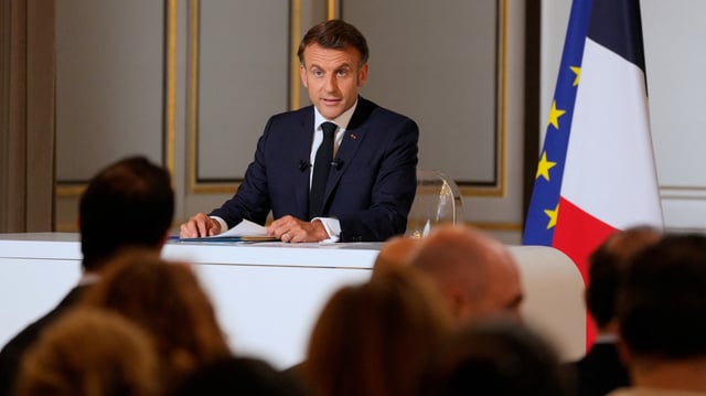 Emmanuel Macron lors d’une conférence de presse donnée à l’Élysée, vendredi 13 juin.