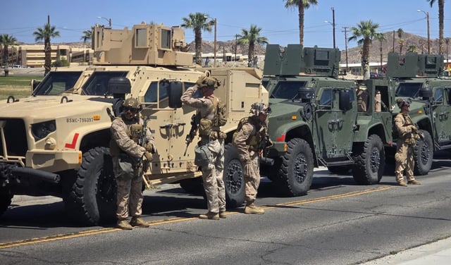 Marines with 2nd Battalion, 7th Marines, who were placed in an alert status over the weekend to support #USNORTHCOM mission, prepare to depart for the greater Los Angeles area June 9.