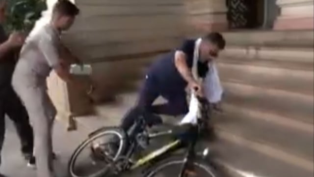 The incident was caught on camera and has since gone viral on social media.
