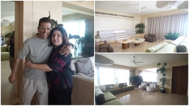 Farah Khan gave a tour inside Jaaved Jaaferi's lavish home in Mumbai. 
