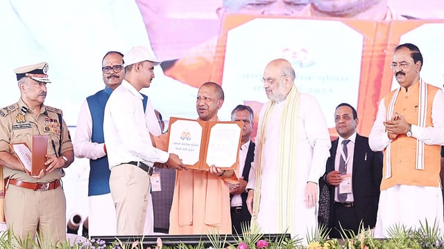 File photo from the Lucknow programme in which appointment letters were handed to new joinees of UP Police | X/@myogiadityanath