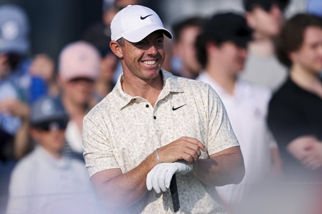 OAKMONT, PENNSYLVANIA - JUNE 12: Rory McIlroy of Northern Ireland smiles on the 12th tee during the first round of the 125th U.S. OPEN at Oakmont Country Club on June 12, 2025 in Oakmont, Pennsylvania. (Photo by Warren Little/Getty Images)