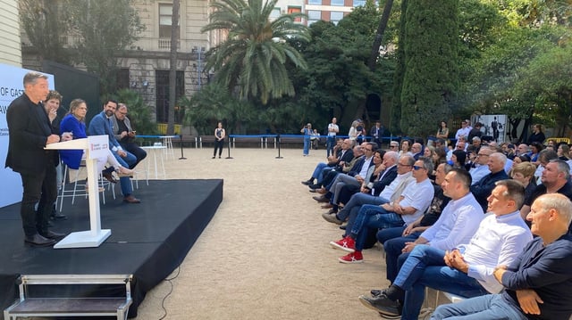 Joan Roca, en junio de 2023, durante el acto de presentación de Catalunya como Región Mundial de la Gastronomía 2025.