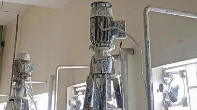 Damaged interior of a pharma company's unit following a blast, at Bhilgaon, in Nagpur district.