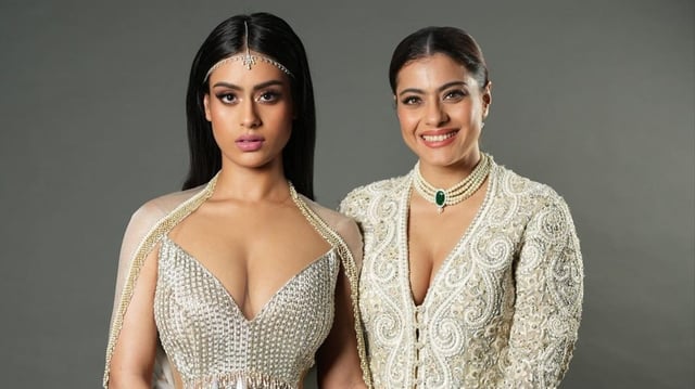 Nysa Devgan gave a hilarious reaction to Kajol's menacing look in the new song from her upcoming film Maa.