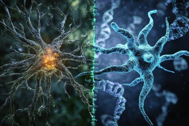 After glial transplant, many of these genes were effectively switched back on. Credit: Neuroscience News