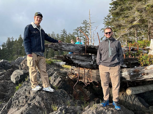A shipwreck that has been been sitting on Big Beach in Ucluelet for more than a century is a charred skeleton after a fire earlier this month. The shipwreck is shown in a file photo here.