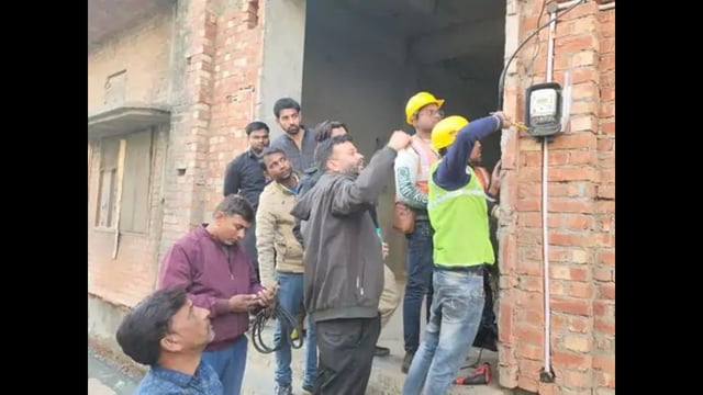 Electricity Department officials checking connection at MP’s residence (HT File Photo)
